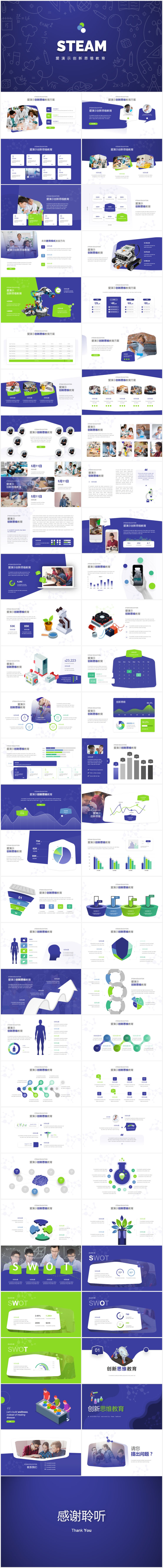 steam创新思维教育ppt模板